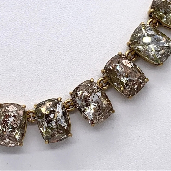 J. Crew Crystal Bronze Finish Gold Necklace NWT - Picture 3 of 6